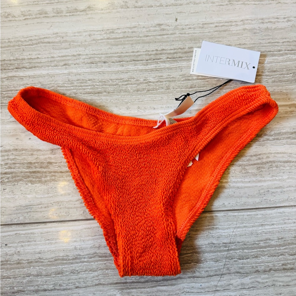 Bond-eye Orange crinkle Bikini Bottom NWT
